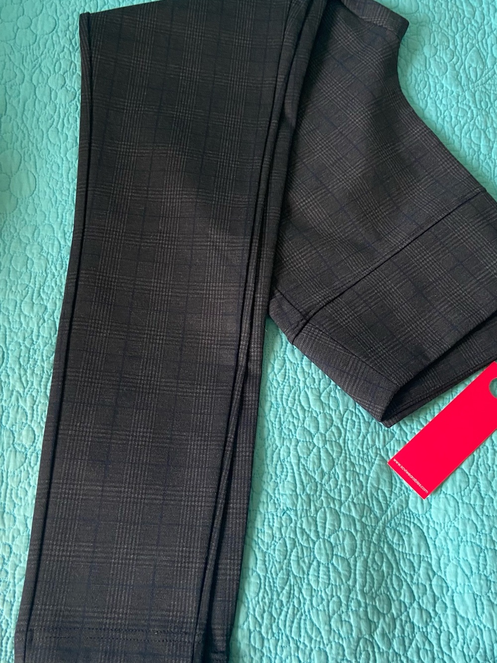 XCVI Women’s Gray Plaid Dress Pants - Picture 3 of 7